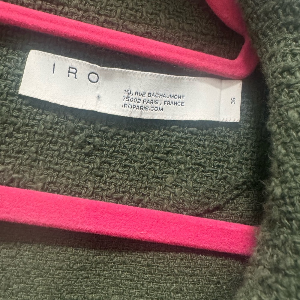 Iro Tweed Jacket Hunter Green Size S (FR36) - Picture 5 of 5
